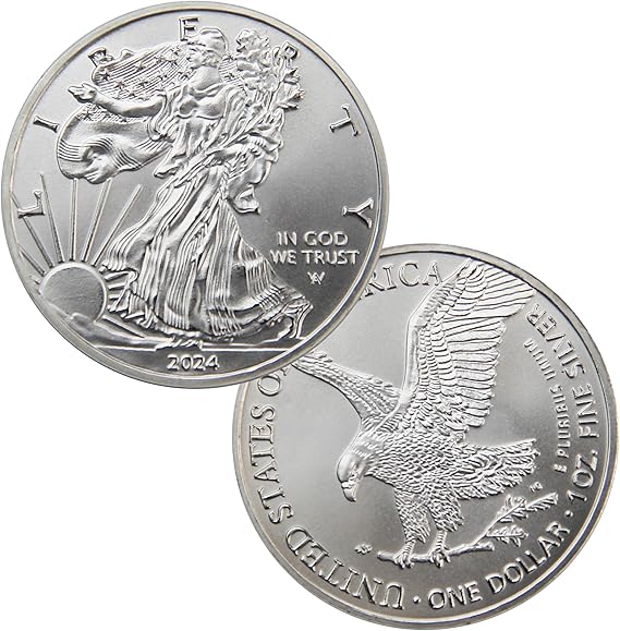 2024 The United States Statue of Liberty Coin Eagle Coin Silver Plated Coin 1oz Uncirculated Commemorative Coin