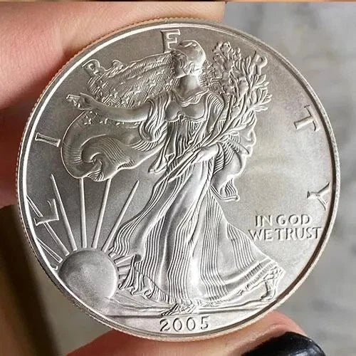1 OZ 2005 UNITED STATES SILVER PURE 999 UNC