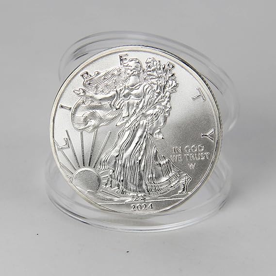 2024 The United States Statue of Liberty Coin Eagle Coin Silver Plated Coin 1oz Uncirculated Commemorative Coin